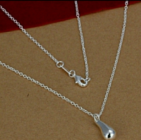 925 Sterling Silver Waterdrop Jewelry Set - Picture 5 of 6